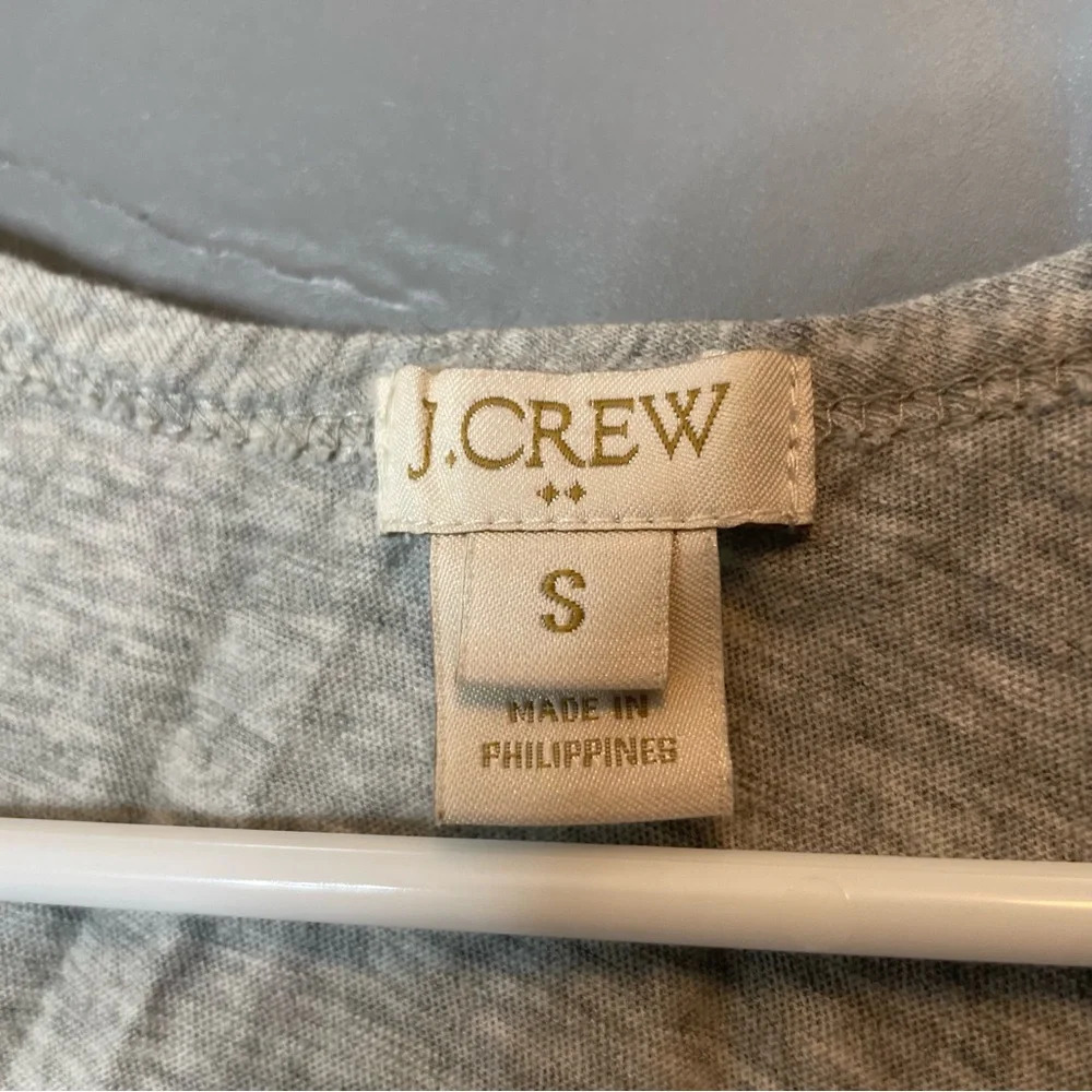 JCrew heather gray vneck tank top women’s size small - Picture 5 of 9